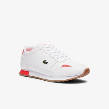 Lacoste Partner Textile Sneakers - Tenisky Dětské Bílé / Béžový | CZ-l0IN8J